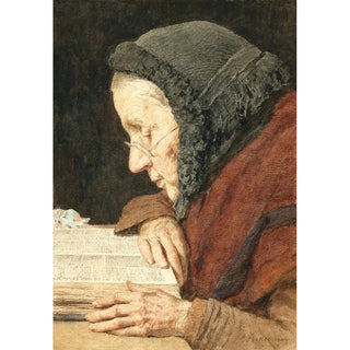 Albert Anker - Old Woman Reading The Bible.webp