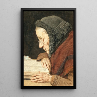 Albert Anker - Old Woman Reading The Bible.webp