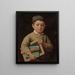 Schoolboy Painting - Albert Anker — framed artwork on a wall