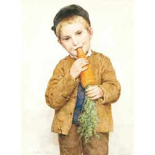 Albert Anker - The Little Boy With The Big Carrot.webp