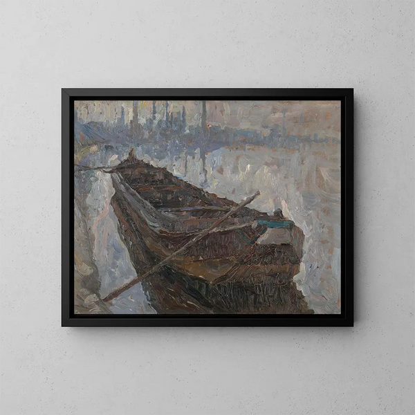 Barge de boue - Albert Baertsoen — framed artwork on a wall