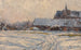 Sneeuw in de namiddag, besneeuwd dorp - Albert Baertsoen — weergave van het kunstwerk