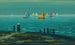 van een zeilregatta op het Balatonmeer - Albert Baky — weergave van het kunstwerk