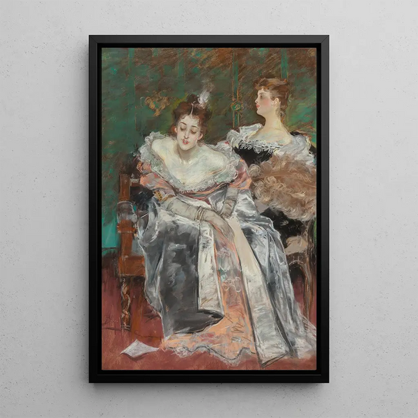 An indiscretion - Albert Beck Wenzell — framed artwork on a wall