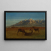 Herten in het berghuis - Albert Bierstadt — ingelijst kunstwerk aan de muur
