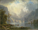 In de Sierras - Albert Bierstadt — weergave van het kunstwerk