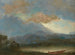 Kanoë indien aan de rand van het meer - Albert Bierstadt — weergave van het kunstwerk