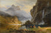 Indianen die met speer vissen - Albert Bierstadt — weergave van het kunstwerk