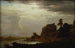 op de Sweetwater bij de Duivelspoort - Albert Bierstadt — weergave van het kunstwerk
