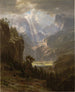 Bergen van de Rocky Mountains Lander's Peak - Albert Bierstadt — weergave van het kunstwerk
