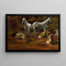 Studie van wilde paarden - Albert Bierstadt — ingelijst kunstwerk aan de muur