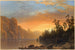 van Californische zonsondergang - Albert Bierstadt — weergave van het kunstwerk