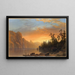 van Californische zonsondergang - Albert Bierstadt — ingelijst kunstwerk aan de muur