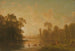 Schemering met herten - Albert Bierstadt — weergave van het kunstwerk