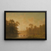 Schemering met herten - Albert Bierstadt — ingelijst kunstwerk aan de muur