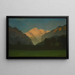Vue du parc du Glacier ou Coucher de soleil sur le pic - Albert Bierstadt — ingelijst kunstwerk aan de muur