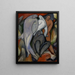 Quatre Pierrots - Albert Bloch — framed artwork on a wall
