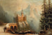 Landschap met kasteel in de bergen - Albert Bredow — weergave van het kunstwerk
