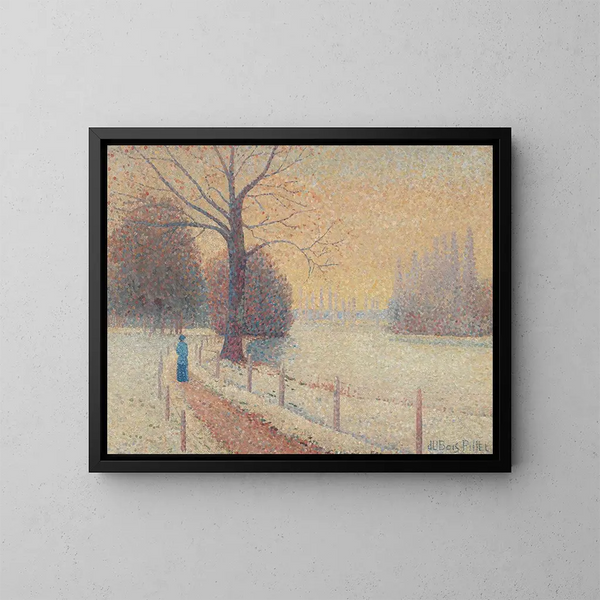 Le Puy en hiver - Albert Dubois-Pillet — framed artwork on a wall