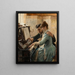 bij de piano - Albert Edelfelt — ingelijst kunstwerk aan de muur