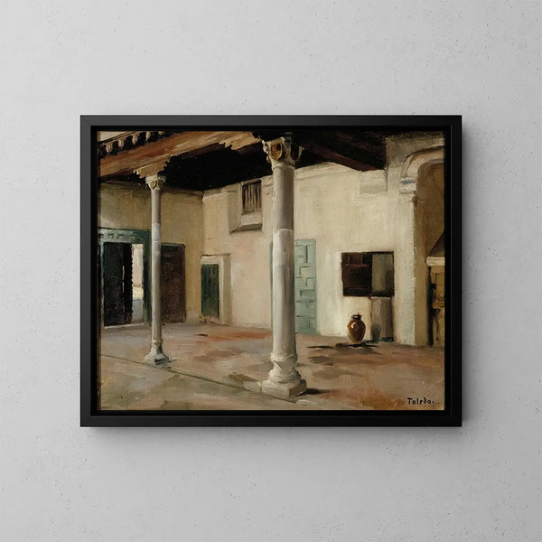 Binnenplein in Toledo - Albert Edelfelt — ingelijst kunstwerk aan de muur