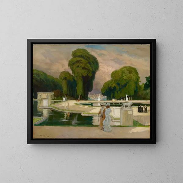 van het park van Saint-Cloud in Parijs - Albert Edelfelt — ingelijst kunstwerk aan de muur