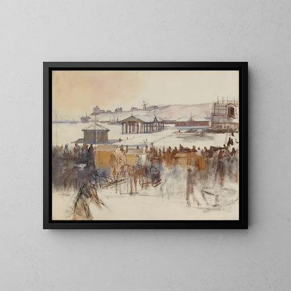van de zuidhaven - Albert Edelfelt — ingelijst kunstwerk aan de muur
