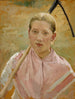 Studie « Meisje met een hark » voor augustus - Albert Edelfelt — weergave van het kunstwerk