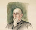 Studie van portret van Leo Mechelin - Albert Edelfelt — weergave van het kunstwerk