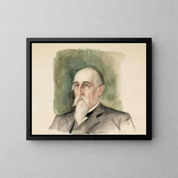 Étude de portrait de Leo Mechelin - Albert Edelfelt — framed artwork on a wall