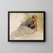 Studie van Maria Magdalena knielend voor Christus en Maria Magdalena - Albert Edelfelt — ingelijst kunstwerk aan de muur