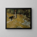 op de oever met een hond - Albert Edelfelt — ingelijst kunstwerk aan de muur