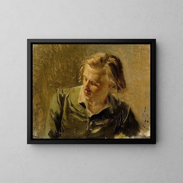Portret van een jonge man - Albert Edelfelt — ingelijst kunstwerk aan de muur