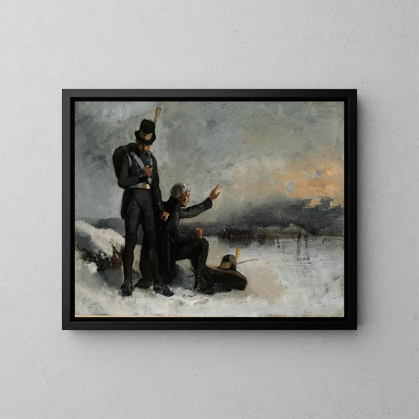 scène van de Finse oorlog - Albert Edelfelt — ingelijst kunstwerk aan de muur