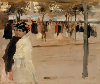 Studie voor de kustweg in San Telmo, Sevilla - Albert Edelfelt — weergave van het kunstwerk