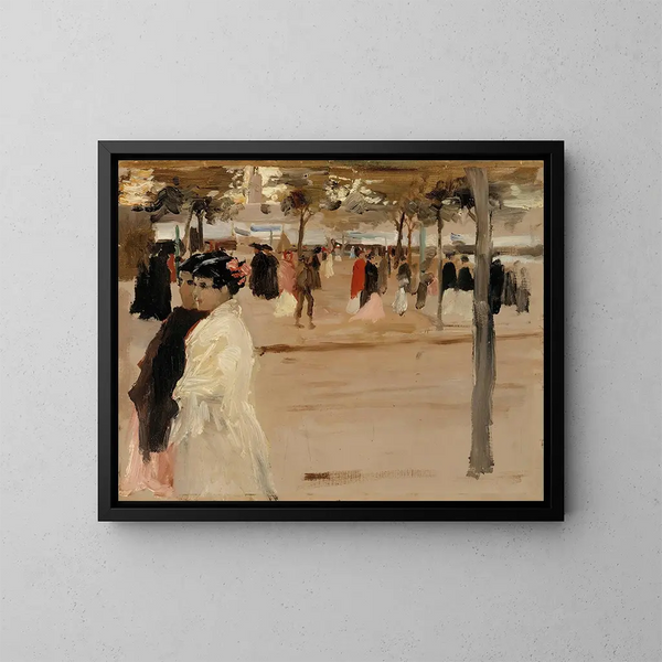 Study for the coastal road at San Telmo, Seville - Albert Edelfelt — framed artwork on a wall