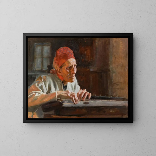 De dichter Larin Paraske - Albert Edelfelt — ingelijst kunstwerk aan de muur