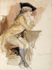 Thérèse Lainville gekleed zoals in de 18e eeuw - Albert Edelfelt — weergave van het kunstwerk