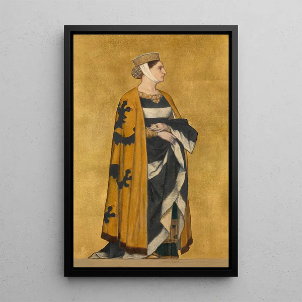 Reproduction of the painting Marguerite of Flanders Daughter of Baldwin of Constantinople - Albert Frans Lieven De Vriendt