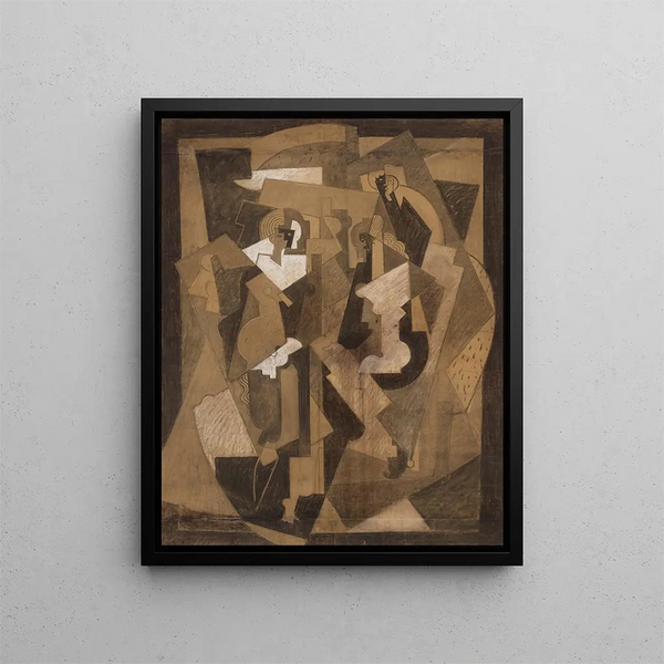 Compositie met drie personages - Albert Gleizes — ingelijst kunstwerk aan de muur