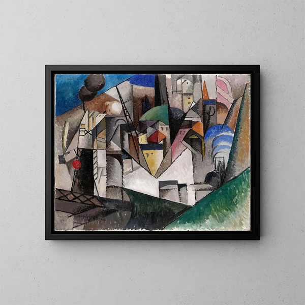 Landschap - Albert Gleizes — ingelijst kunstwerk aan de muur