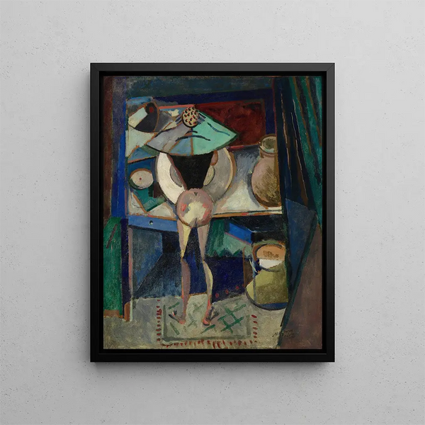 Naakt dat zichzelf wast - Albert Gleizes — ingelijst kunstwerk aan de muur