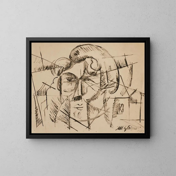 Hoofd van een man - Albert Gleizes — ingelijst kunstwerk aan de muur