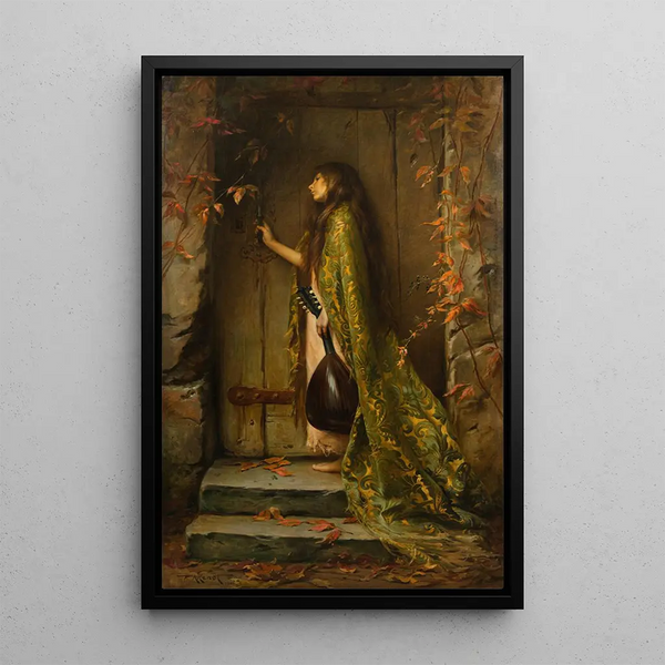La Petite Cigale ou Portrait de la fille de l'artiste - Albert Joseph Pénot — framed artwork on a wall