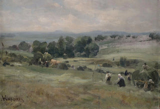 Albert Kappis - Heuernte in weiter Landschaft.webp