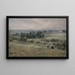 hooien in een uitgestrekt landschap - Albert Kappis — ingelijst kunstwerk aan de muur
