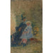 Reproductie van het schilderij De moeder en het kind op een bank - Albert Lebourg