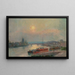 La Seine, Rouen, zonsondergang - Albert Lebourg — ingelijst kunstwerk aan de muur