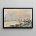 La Seine au Bas-Meudon en hiver, effet de neige et de gel - Albert Lebourg — framed artwork on a wall