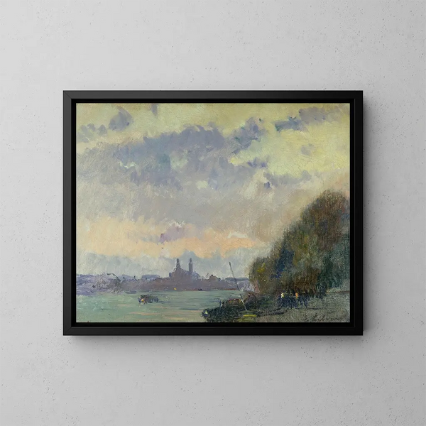 La Seine et l'ancien Trocadéro - Albert Lebourg — framed artwork on a wall